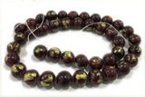 JADE609 15 inches 4mm round golden jade gemstone beads