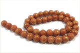 JADE634 15 inches 4mm round golden jade gemstone beads