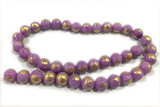 JADE652 15 inches 10mm round golden jade gemstone beads