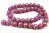 JADE654 15 inches 4mm round golden jade gemstone beads