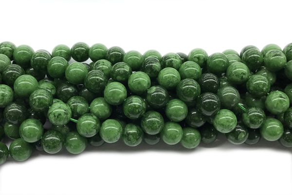 JADE682 15 inches 10mm round Russian jade gemstone beads