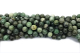 JADE692 15 inches 12mm round green jade gemstone beads