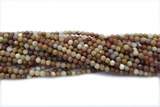 JASP10 15 inches 4mm round wood jasper gemstone beads