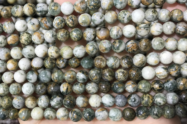 JASP20 15 inches 6mm green dragon quartzite beads