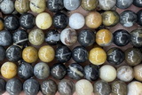 JASP46 15 inches 10mm round wooden jasper beads