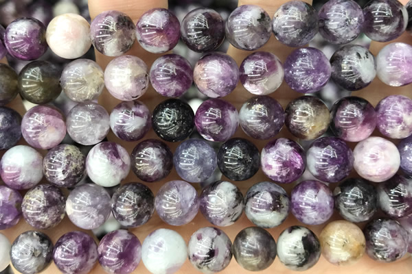 KUNZ26 15 inches 9mm round kunzite gemstone beads