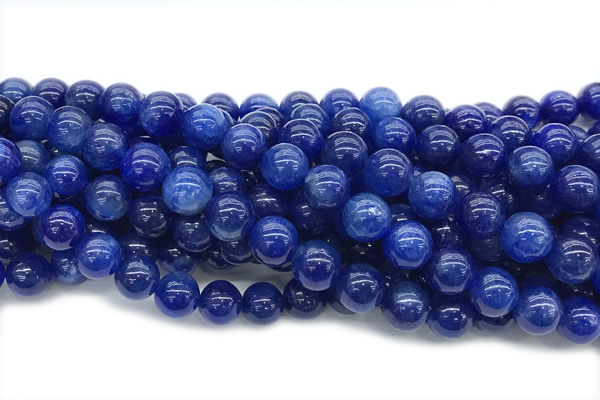 KYAN02 15 inches 8mm round blue kyanite gemstone beads