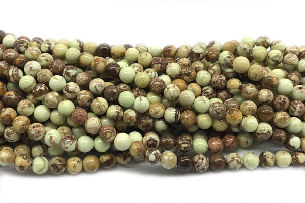 LEMO01 15 inches 6mm round lemon jasper gemstone beads