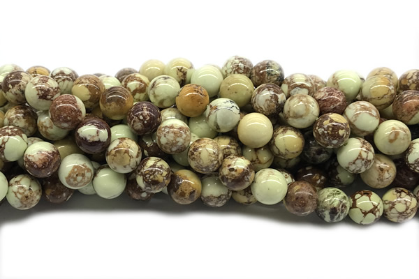 LEMO03 15 inches 10mm round lemon jasper gemstone beads