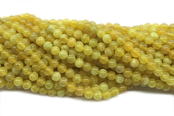 LEMO06 15 inches 6mm round yellow lemon quartz beads