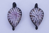 LP94 11*27*54mm leaf inner flower lampwork glass pendants