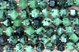 MIXE121 15 inches 10mm faceted ruby zoisite gemstone beads