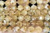 MIXE125 15 inches 10mm faceted citrine gemstone beads