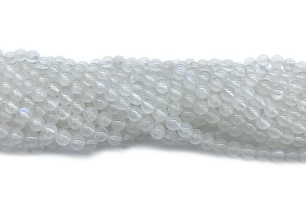 MOON11 15 inches 6mm round white moonstone gemstone beads