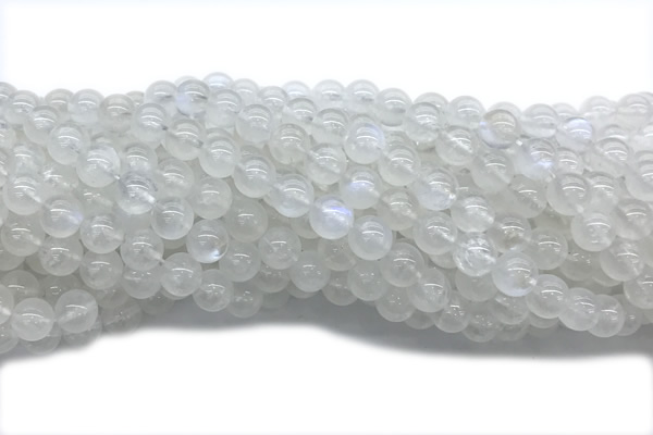 MOON12 15 inches 8mm round white moonstone gemstone beads