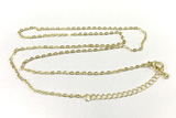 NECK02 53-56cm copper necklace chain gold plated