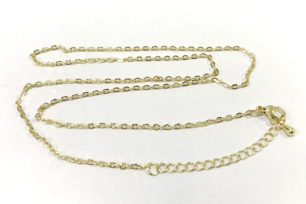 NECK02 53-56cm copper necklace chain gold plated