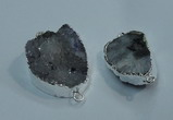 NGC06 20*30mm - 25*35mm freeform druzy agate connectors