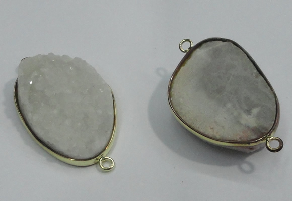 NGC10 20*30mm - 25*35mm freeform druzy agate connectors