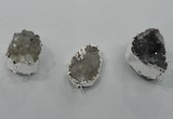 NGC102 18*25mm - 25*35mm freeform druzy agate connectors wholesale