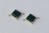 NGC1033 12*12mm diamond agate gemstone connectors wholesale