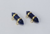 NGC1039 7*30mm – 8*32mm sticks lapis lazuli gemstone connectors