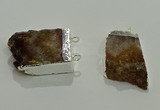 NGC1044 15*25mm – 25*30mm freeform citrine connectors wholesale