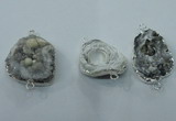 NGC105 25*35mm - 30*40mm freeform druzy agate connectors wholesale