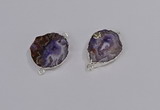 NGC1087 18*25mm - 25*35mm freeform druzy agate gemstone connectors