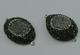 NGC1148 25*35mm freeform druzy agate connectors wholesale