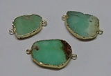 NGC1178 18*25mm - 30*35mm freeform Australia chrysoprase connectors