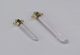 NGC1198 8*35mm - 10*60mm sticks white crystal connectors wholesale