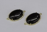 NGC1208 22*30mm oval agate gemstone connectors wholesale