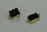 NGC1228 10*14mm - 12*16mm rectangle druzy agate gemstone connectors