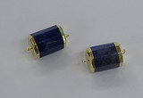 NGC1266 15*20mm faceted tube agate gemstone connectors wholesale