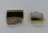 NGC1271 25*40mm - 30*42mm freeform druzy agate connectors