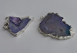 NGC1291 25*35mm - 35*45mm freeform druzy agate connectors