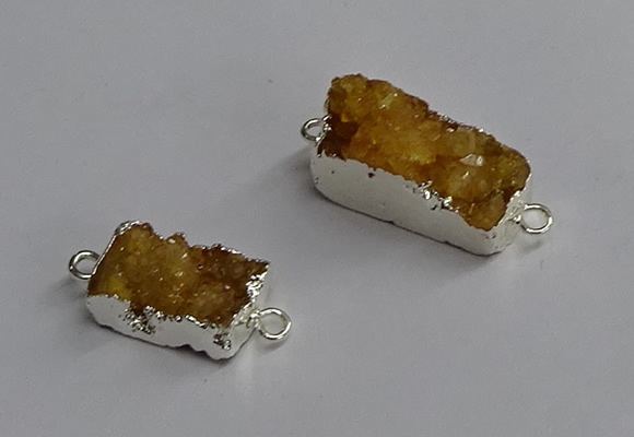 NGC1311 10*14mm - 12*16mm rectangle druzy agate connectors