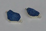 NGC1344 13*18mm - 18*25mm freeform druzy agate connectors