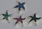 NGC1353 18*20mm - 20*22mm star druzy agate connectors