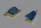 NGC1361 12*16mm - 18*25mm freeform druzy agate connectors