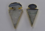 NGC1439 35*60mm - 40*75mm arrowhead agate gemstone connectors