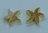 NGC1445 28mm - 30mm starfish fossil coral connectors wholesale