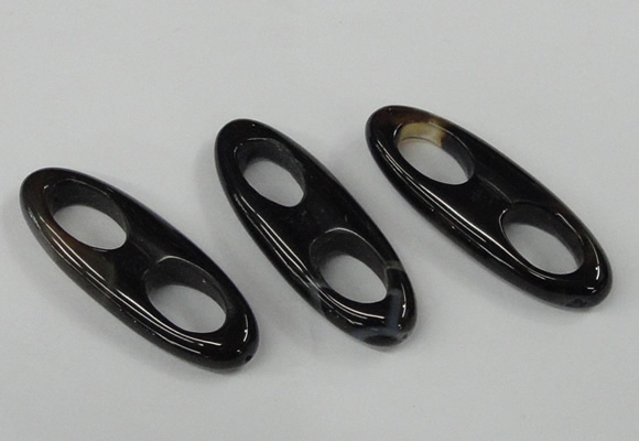 NGC148 17*27mm oval agate gemstone connectors wholesale