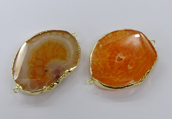 NGC1506 25*35mm - 35*40mm freeform druzy agate connectors