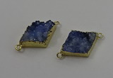 NGC1570 18*25mm - 20*26mm diamond druzy quartz connectors