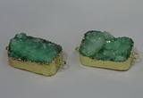 NGC1588 18*25mm - 18*28mm rectangle druzy quartz connectors wholesale