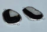 NGC160 30*40mm - 40*50mm freeform druzy agate connectors