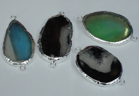 NGC161 30*40mm - 40*50mm freeform druzy agate connectors