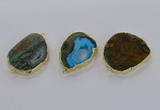 NGC1713 30*40mm - 40*45mm freeform opal gemstone connectors